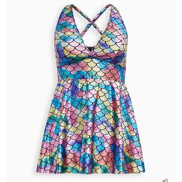NWT 2X Torrid Mermaid Swim Dress - Picture 4 of 8